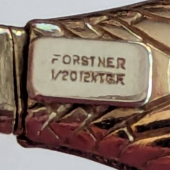 Vintage MCM Forstner 12k Gold Fill Egyptian Revival Coiled Serpent Bracelet - Picture 9 of 13